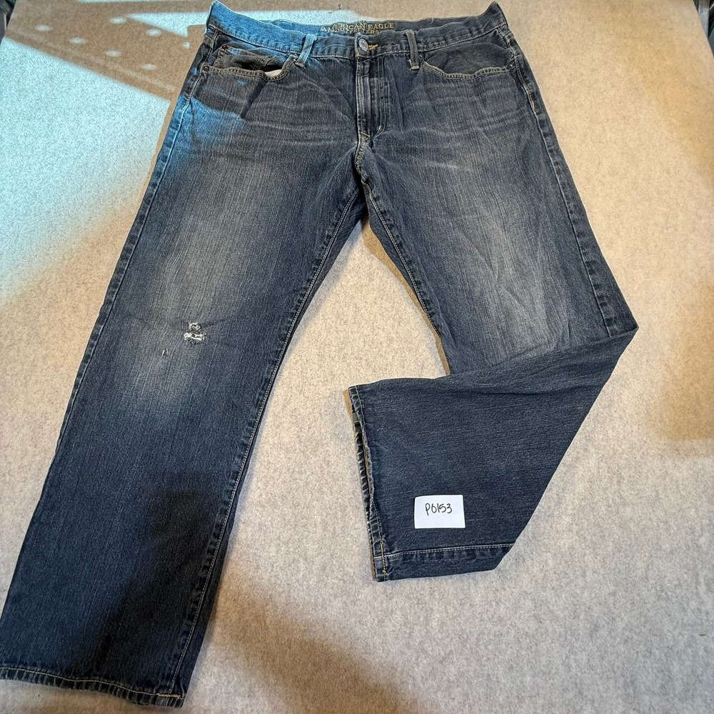 American Eagle Outfitters Loose Fit Jean Men 38x32 Blue Denim Relaxed 100 Cotton
